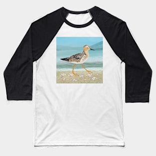 Sandpiper on the Beach Baseball T-Shirt